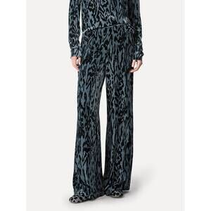 NEW FORTE FORTE women's moiree print velvet pants in stone